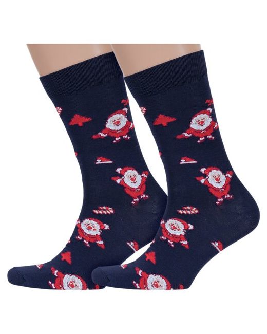 Красная Ветка Комплект из 2 пар мужских носков с-1382 темно размер 29
