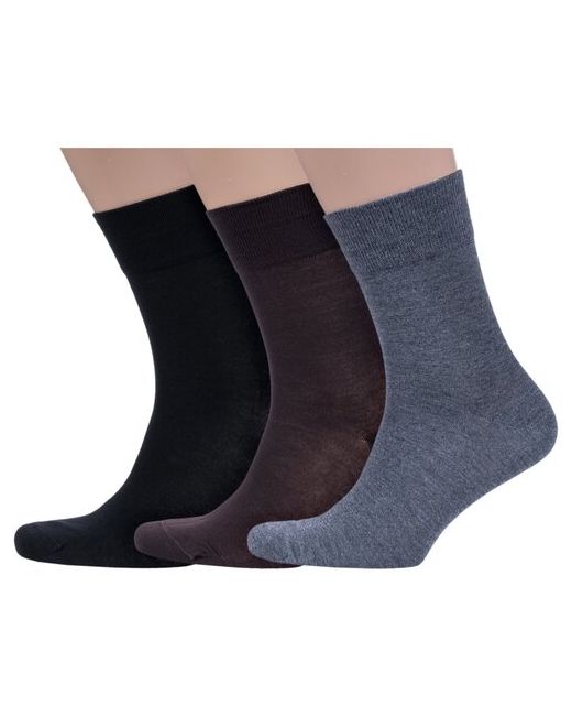 Grinston Комплект из 3 пар мужских бамбуковых носков socks PINGONS микс 4 размер 25