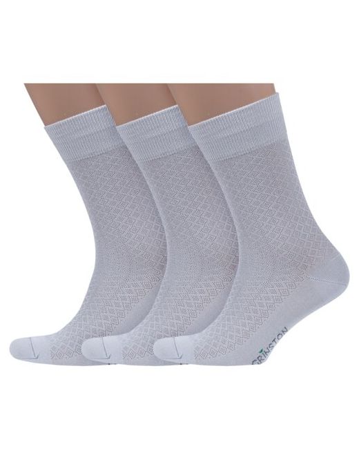 Grinston Комплект из 3 пар мужских носков socks PINGONS микромодала светло размер 29