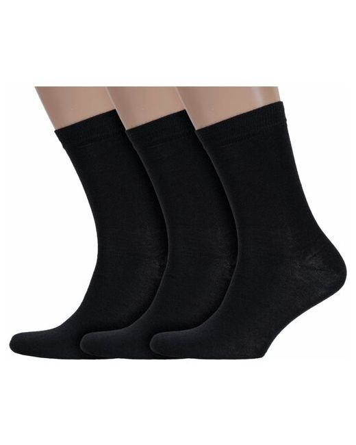 Vasilina Комплект из 3 пар мужских теплых носков черные размер 23