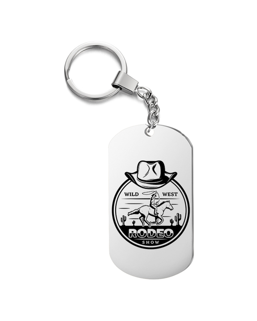 UEGrafic Брелок для ключей wild west с гравировкой подарочный жетон на сумку ключи в подарок