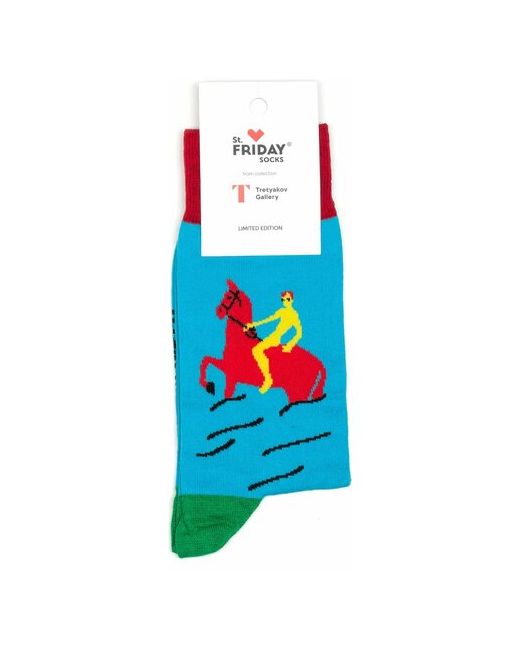 St. Friday Дизайнерские носки с рисунками St.Friday Socks Купание красного коня Третьяковская галерея 34-37