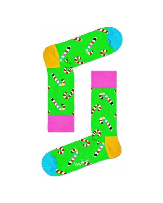 Happy Socks Носки унисекс Cotton Candy Sock с леденцами Чулки и колготки лаймовый 25