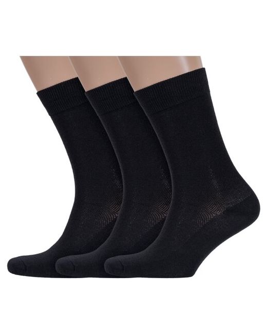 Красная Ветка Комплект из 3 пар мужских носков черные размер 29