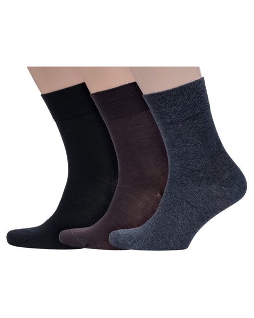 Grinston Комплект из 3 пар мужских бамбуковых носков socks PINGONS микс 1 размер 27