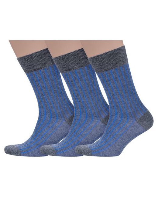 Sergio di Calze Комплект из 3 пар мужских носков PINGONS мерсеризованного хлопка размер 27