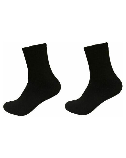 Noskof Махровые хлопковые носки черные размер 42-44 комплект из 2-х пар
