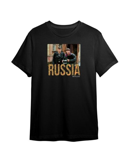 Сувенир Shop Футболка СувенирShop Russia with love/Жмурки/Балабанов Черная XL