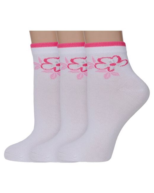 RuSocks Комплект из 3 пар женских носков Орудьевский трикотаж размер 23-25