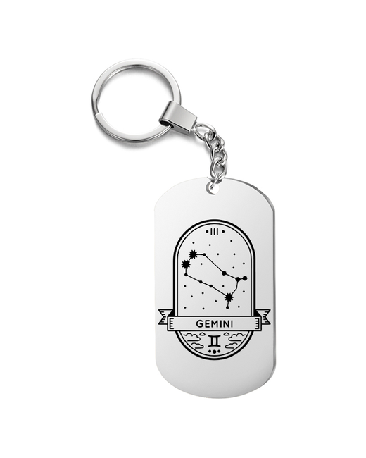 irevive Брелок для ключей Gemini с гравировкой подарочный жетон на сумку ключи в подарок