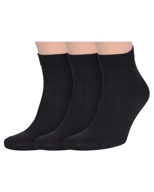 Брестские Комплект из 3 пар мужских носков БЧК рис. 000 черные размер 27 42-43