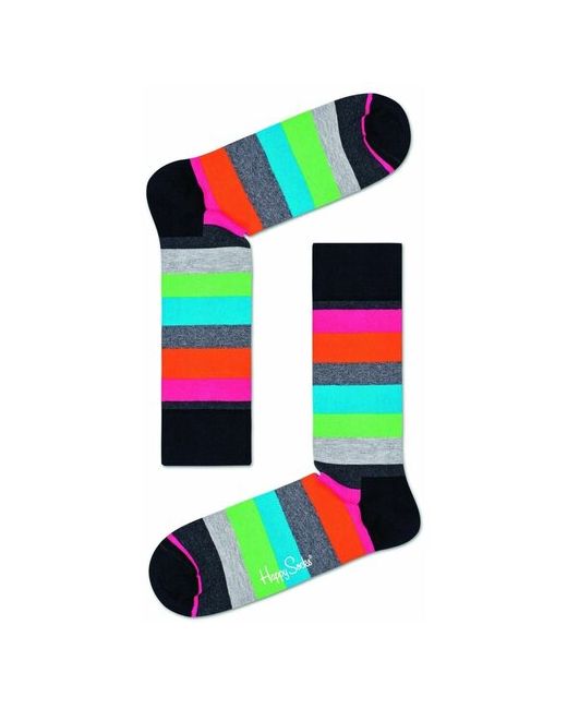 Happy Socks Носки унисекс Stripe Sock в неоновую полоску Чулки и колготки разноцветный 25