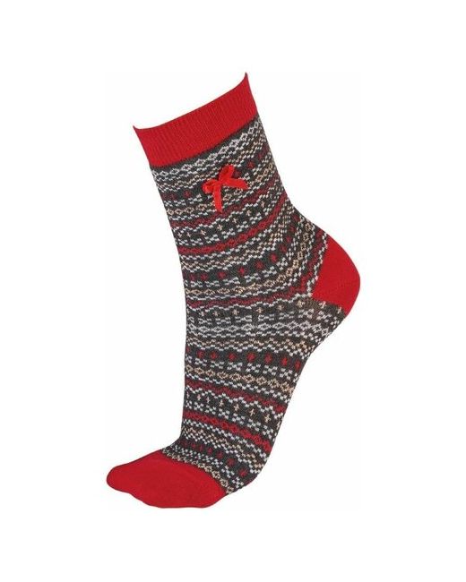 PrettyPolly Новогодние хлопковые носки Christmas Socks Размер S-M-L с красным