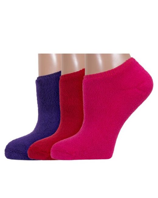 Хох Комплект из 3 пар женских махровых носков микс 6 размер 23