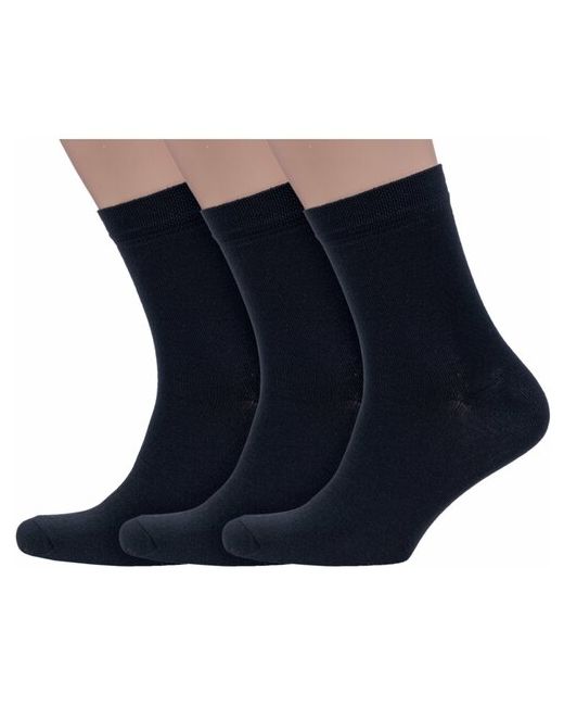 Носкофф Комплект из 3 пар мужских носков алсу черные размер 23-25
