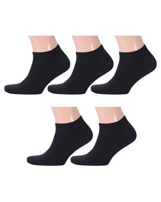 RuSocks Комплект из 5 пар мужских носков Орудьевский трикотаж черные размер 25