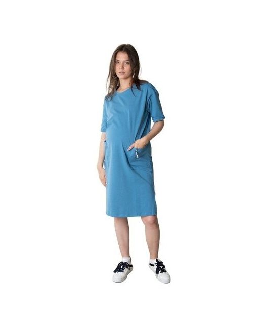 Мамуля Красотуля Платье-футболка для беременных Хэппи деним 42-44