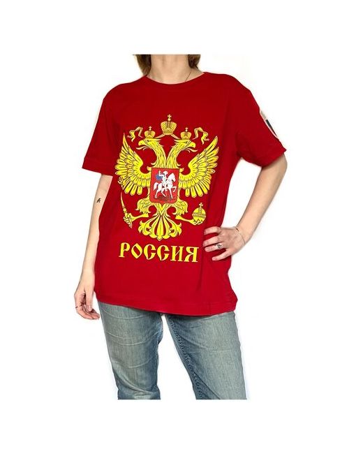 Лигазвёзд Футболка унисекс Золотой герб России Лига Звезд