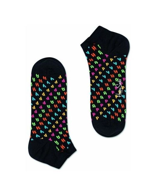 Happy Socks Низкие носки унисекс Happy Low Sock с цветными надписями 29