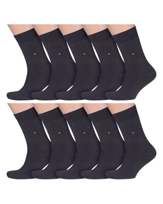 RuSocks Комплект из 10 пар мужских махровых носков Орудьевский трикотаж графитовые размер 29 44-45