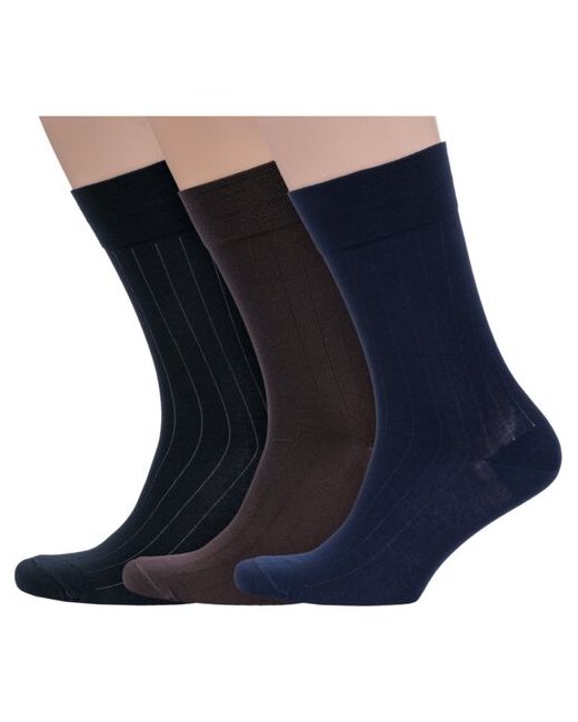 Sergio di Calze Комплект из 3 пар мужских носков PINGONS микромодала микс 1 размер 29
