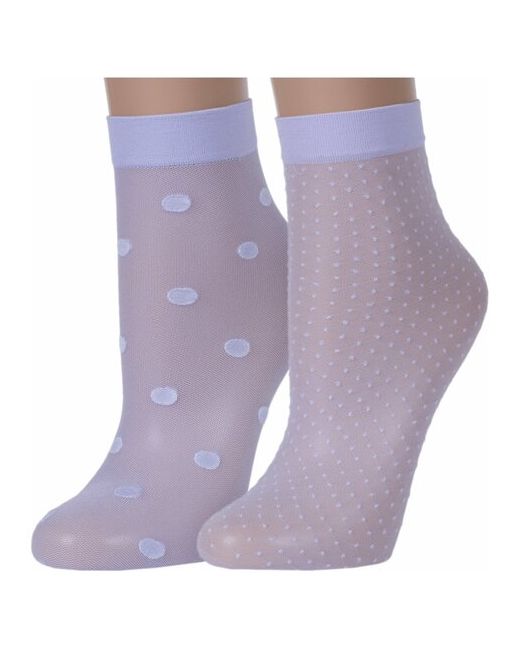 Conte Комплект из 2 пар женских носков сиреневые размер 23-25