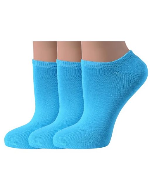 Хох Комплект из 3 пар женских носков бирюзовые размер 23