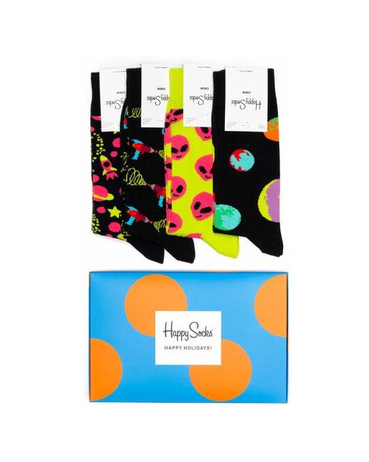 Happy Socks 4 Pack Cosmos набор из четырех пар разноцветных носков 36-40