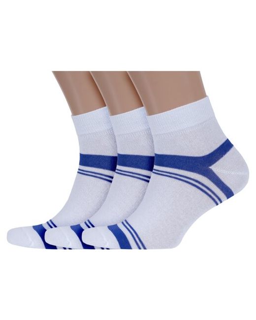 Борисоглебский трикотаж Комплект из 3 пар мужских носков 1 с синими полосками размер 27-29