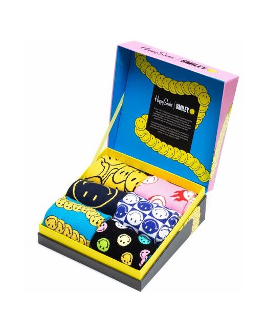 Happy Socks Комплект носков Smiley 6 Pack Gift Set 36-40