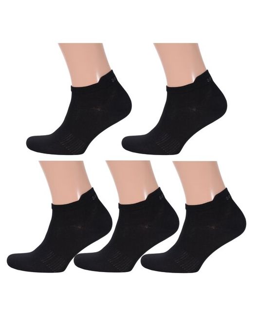Lorenzline Комплект из 5 пар мужских носков черные размер 25 39-40