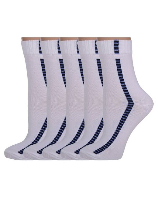 Palama Комплект из 5 пар женских носков ждс-02 бело-синие размер 23 35-37