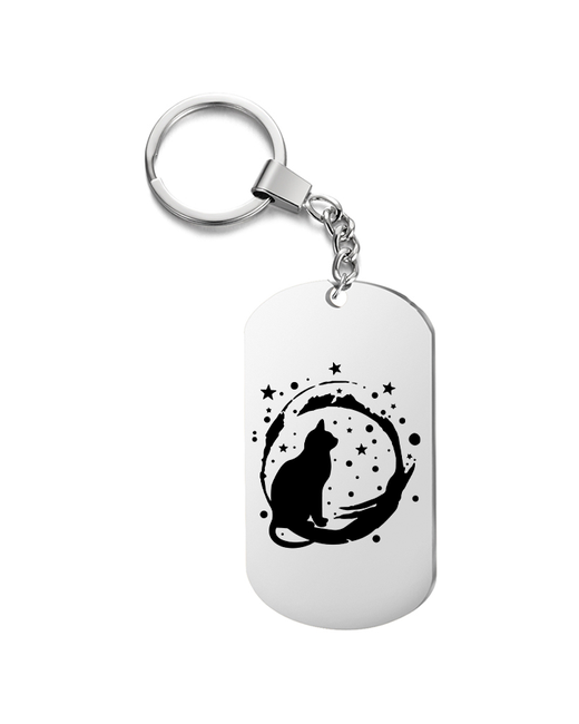 irevive Брелок для ключей луна кот с гравировкой подарочный жетон на сумку ключи в подарок