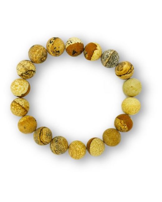 Stone Collection браслет из яшмы бежевый матовый Натуральный камень Подарок бусины 10 мм 20-21 см