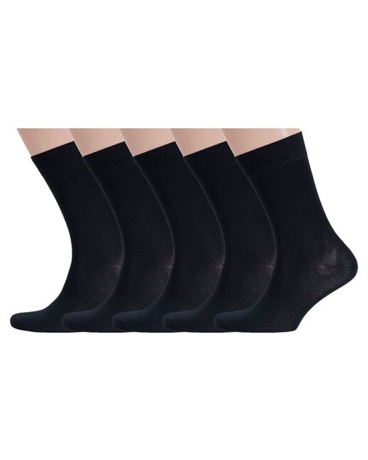 RuSocks Комплект из 5 пар мужских носков Орудьевский трикотаж модала черные размер 29 44-45