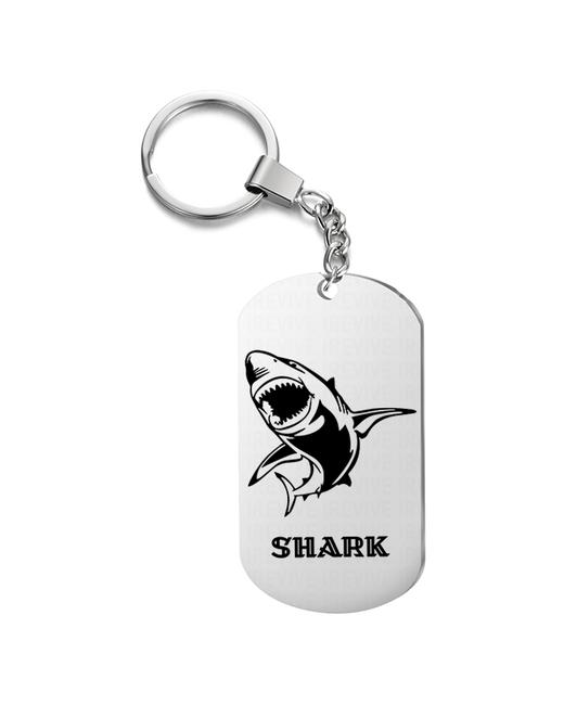 UEGrafic Брелок гравировкой акула жетон с в подарок любимому человеку на сумку