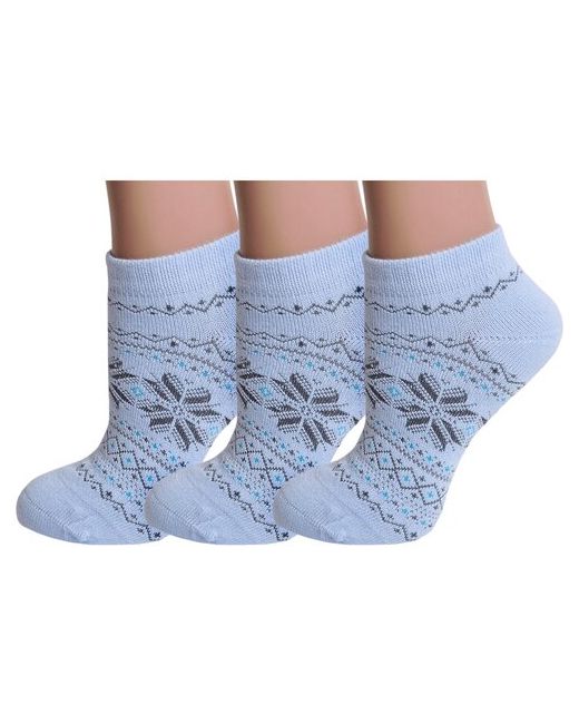 Grinston Комплект из 3 пар женских полушерстяных носков socks PINGONS размер 23