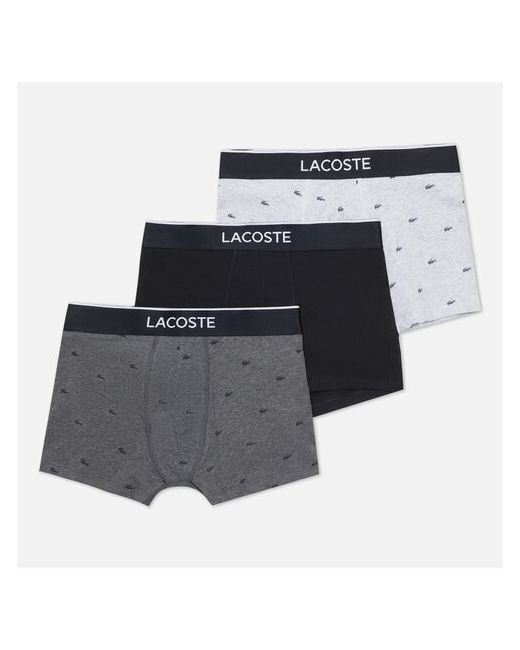 Lacoste Underwear Комплект мужских трусов 3-Pack Casual Signature Boxer комбинированный Размер S