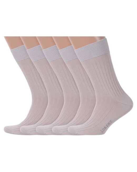 Lorenzline Комплект из 5 пар мужских носков 100 хлопка размер 25 39-40