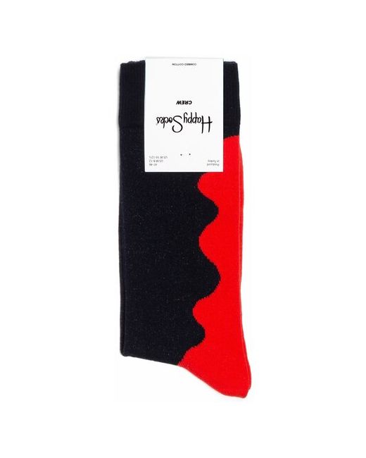 Happy Socks Wave Red/Black носки с рисунком Волны