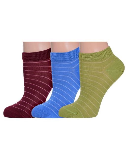 Grinston Комплект из 3 пар женских носков socks PINGONS микромодала микс размер 23
