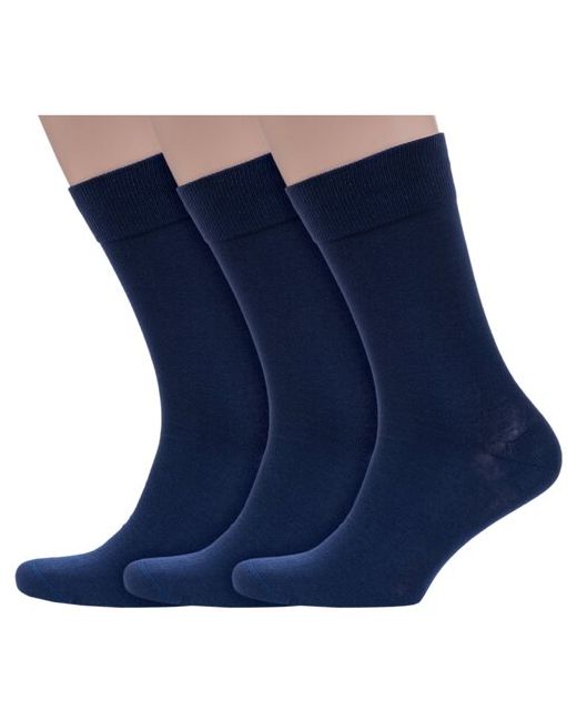 Grinston Комплект из 3 пар мужских носков socks PINGONS 100 хлопка темно размер 29