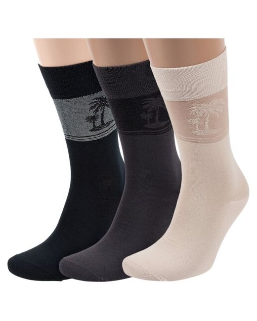 Хох Комплект из 3 пар мужских носков вискозы микс 1 размер 25 38-40