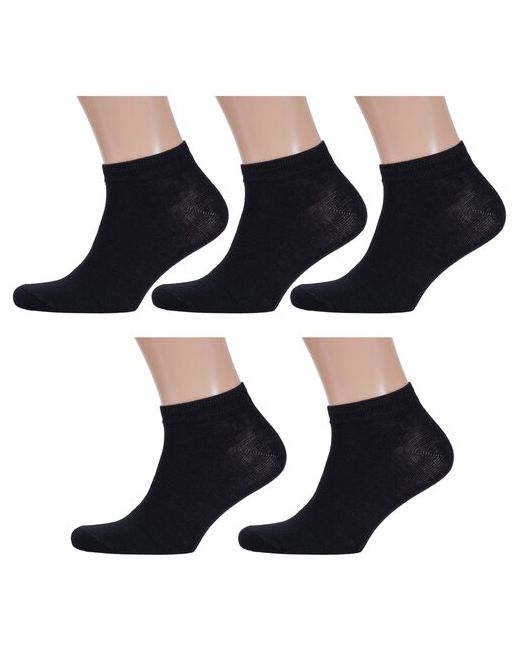 Альтаир Комплект из 5 пар мужских носков черные размер 23 37-38