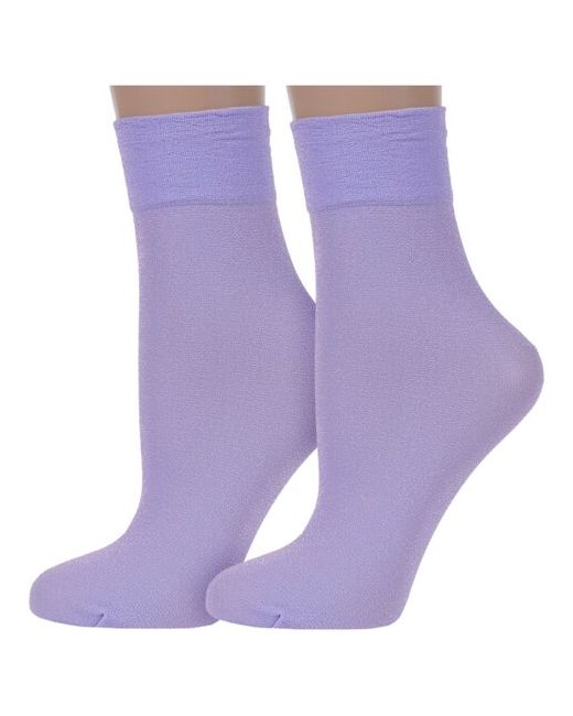 Conte Комплект из 2 пар женских носков violet сиреневые размер 23-25