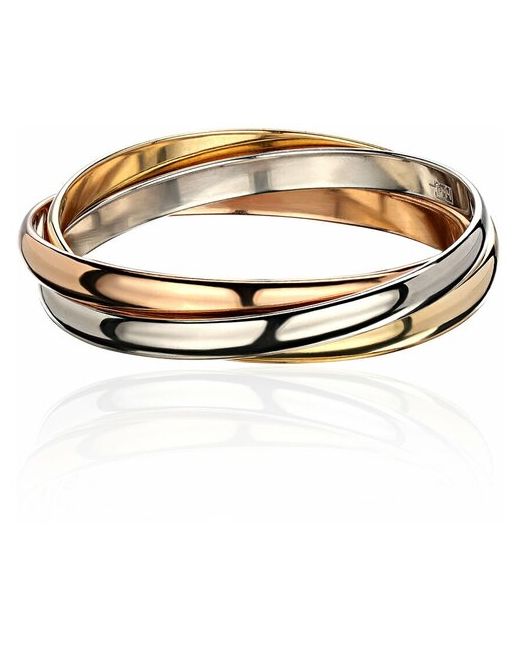 Эстет Обручальное кольцо из трех цветов золота 585 пробы 01О060187