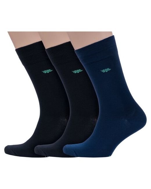 Grinston Комплект из 3 пар мужских бамбуковых носков socks PINGONS микс 1 размер 25
