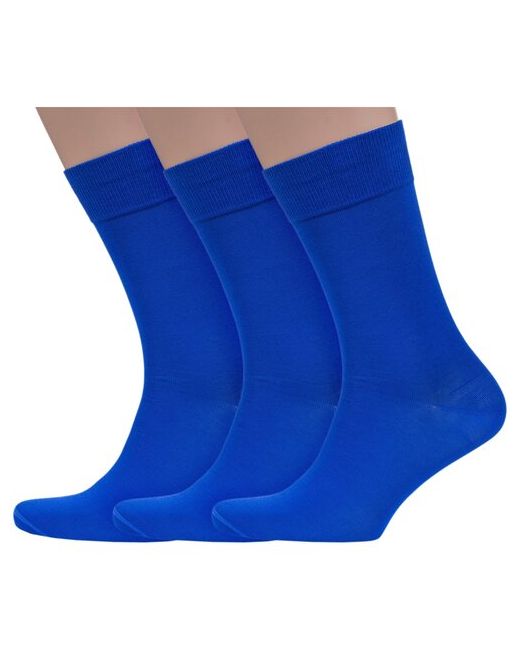 Sergio di Calze Комплект из 3 пар мужских носков PINGONS мерсеризованного хлопка васильковые размер 25