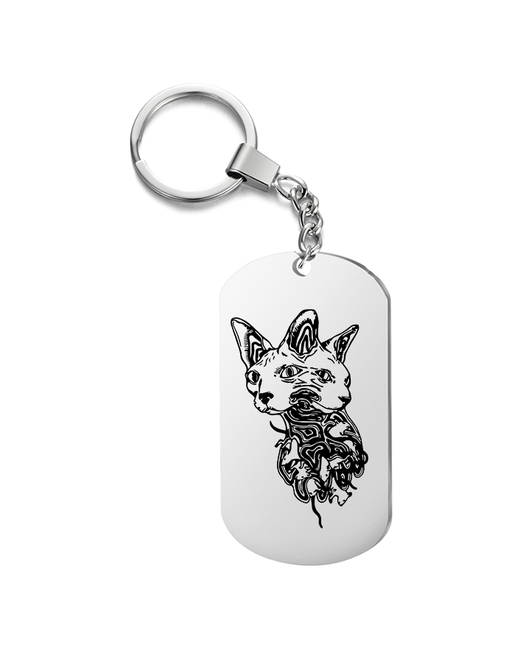 irevive Брелок для ключей Кот с гравировкой подарочный жетон на сумку ключи в подарок