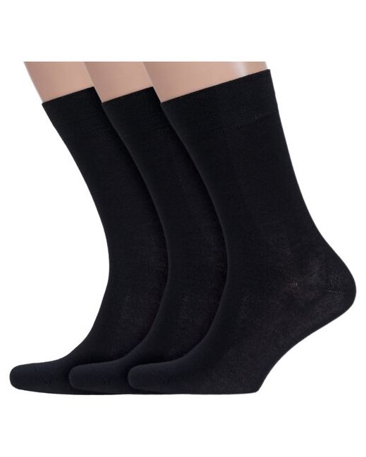 Хох Комплект из 3 пар мужских носков тенсела черные размер 29 43-45